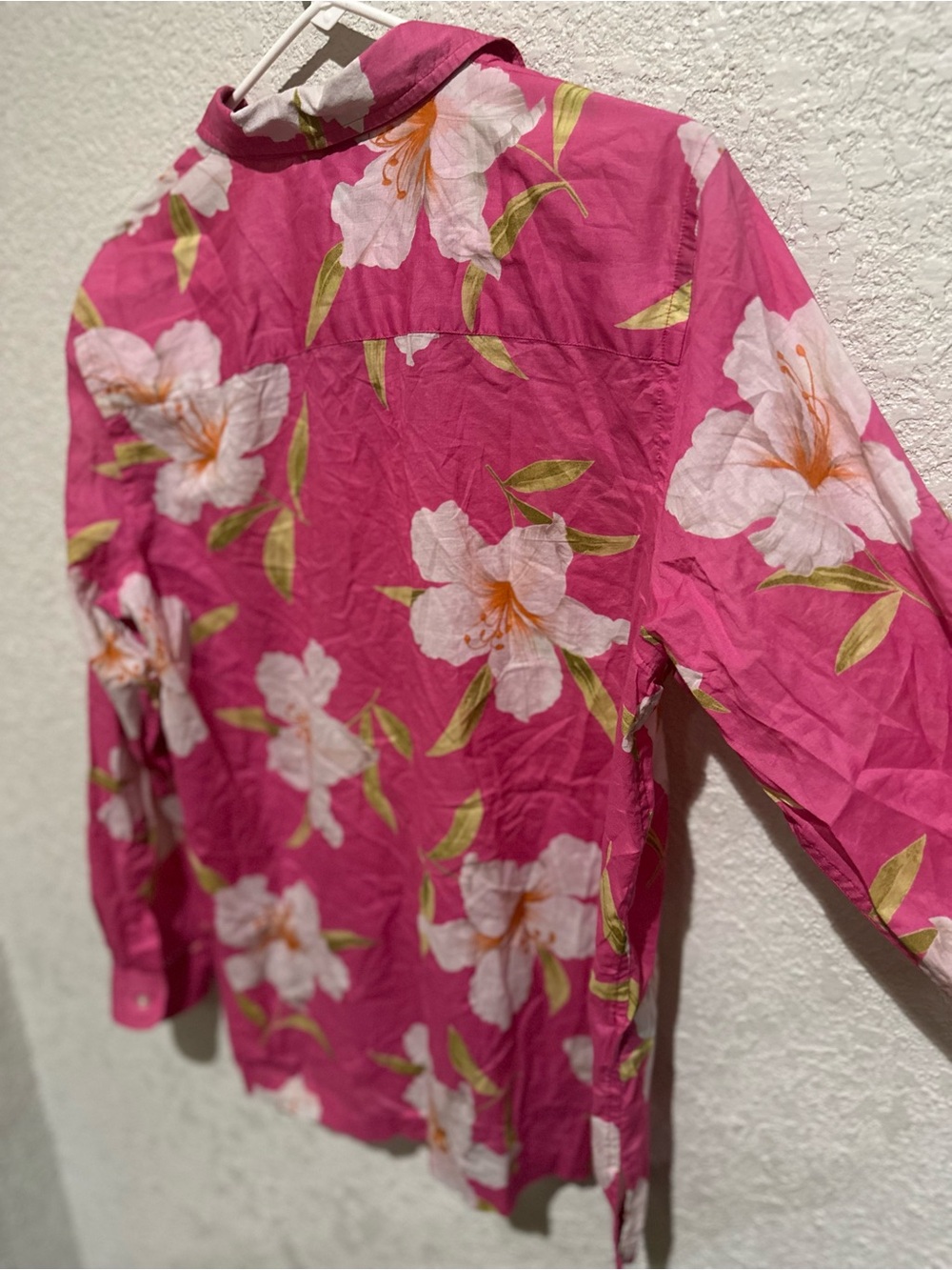 Ralph Lauren Bright Pink Floral Button-Down Shirt - Picture 5 of 6